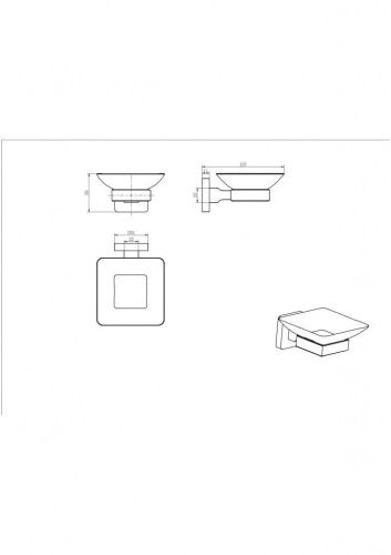 Мыльница CeramaLux Quadro 61904 A - фото 2
