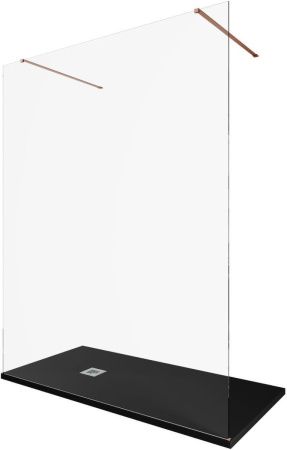 Душевая перегородка Allen Brau Infinity 3.21059.60 160х200 стекло прозрачное профиль медь