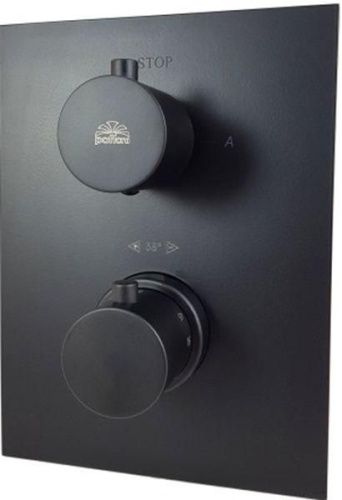 Смеситель для ванны с душем Paffoni Light LIQ519NO/M встраиваемый в стену черный с термостатом