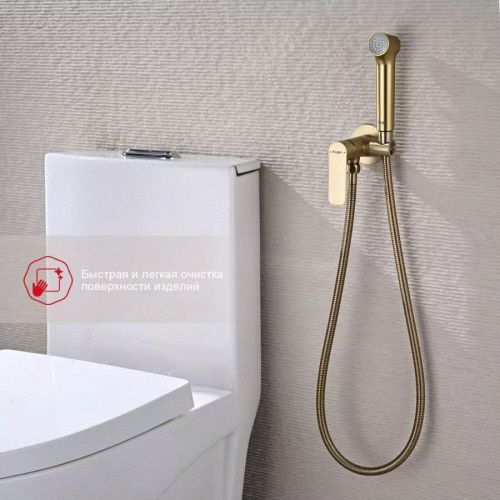 Гигиенический душ со смесителем Raglo R03 R03.52.03 золото - фото 3