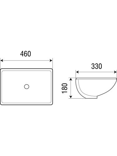 Раковина из сантехнического фаянса WeltWasser WW SK 10000003895 50х30 подвесная цвет белый без отверстий под смеситель - фото 3