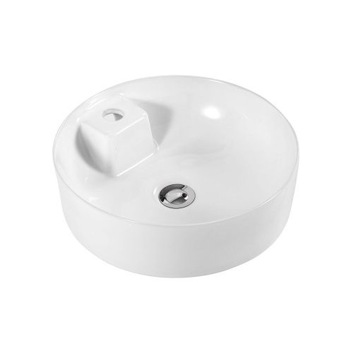 Раковина из сантехнического фарфора Aquatek ЕВРОПА AQ5212-00 40х40 накладная цвет белый 1 отверстие под смеситель - фото 4