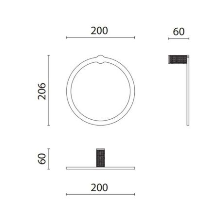 Полотенцедержатель Oasis Defile 0AGD003CR