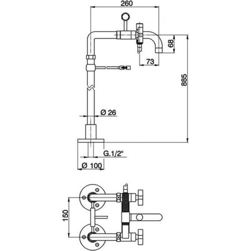 Смеситель Cisal Barcelona BA00420021 напольный хром - фото 2