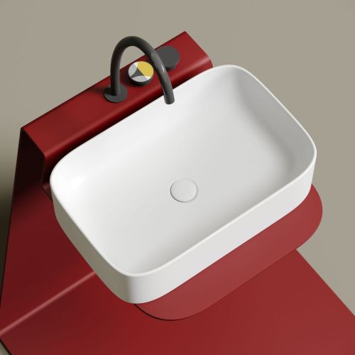 Раковина из сантехнического фарфора Ceramica Nova ELEMENT CN6053MW 60х40 накладная цвет белый без отверстий под смеситель - фото 2