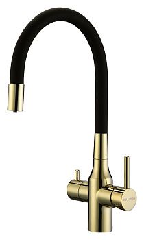 Смеситель для кухни Paulmark ЗОЛОТО Sa213419-G на мойку золото