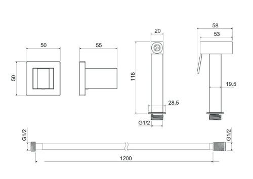 Гигиенический душ Aquatek AQ2053MB черный - фото 4