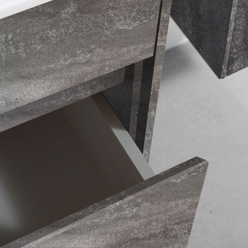 Тумба под раковину Vincea Chiara VMC-2C600GS 60х50 подвесная цвет серый - фото 3