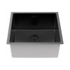 Кухонная мойка Paulmark LASSAN 44 UNI LA44-MBN 40х40 цвет черный поверхность матовая
