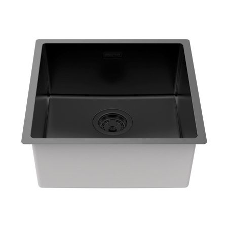 Кухонная мойка Paulmark LASSAN 44 UNI LA44-MBN 40х40 цвет черный поверхность матовая