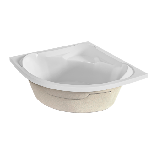 Ванна акриловая 1MarKa PALERMO 01па1515 150х150 угловая четверть круга без каркаса - фото 2