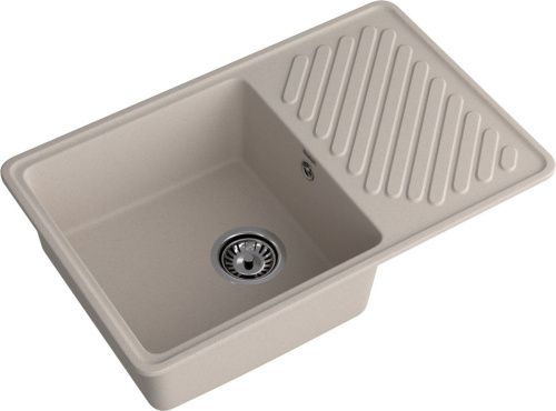 Кухонная мойка Granfest Quarz 52 песочный 75х50 цвет бежевый поверхность матовая - фото 2