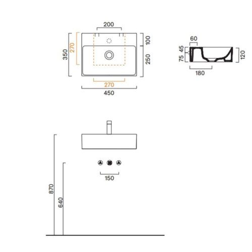 Раковина керамическая Catalano Premium 220450001 50 см подвесная цвет белый без отверстий под смеситель - фото 2