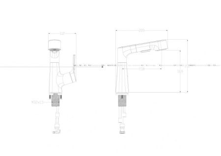 Смеситель Wonzon & Woghand WW-121B108-CR на раковину хром