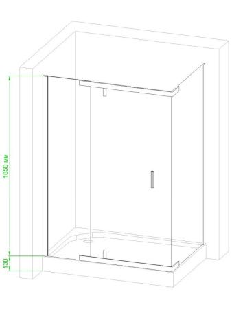 Душевой уголок Royal Bath HPV RB90HPV-C-BL 90х90 стекло матовое профиль черный с поддоном