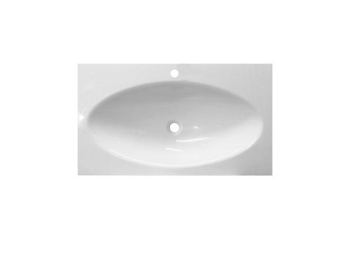 Раковина из искусственного камня Эстет Мальта Люкс ФР-00014692 80х50 накладная цвет белый 1 отверстие под смеситель - фото 3