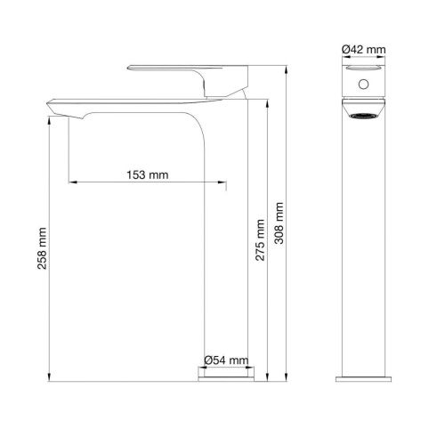 Смеситель для раковины Wonzon & Woghand Brilliant WW-88019079-MB на столешницу черный - фото 5