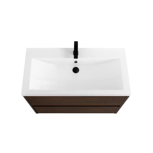Тумба под раковину Art&Max Family-M Family-M-750-2C-SO-BO 70х50 подвесная цвет коричневый - фото 5