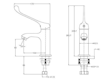 Смеситель Arrow AG4005 на раковину хром
