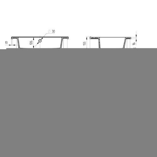 Раковина из искусственного камня Uperwood Parma Quartz 291003001 70х50 полувстраиваемая цвет белый - фото 2