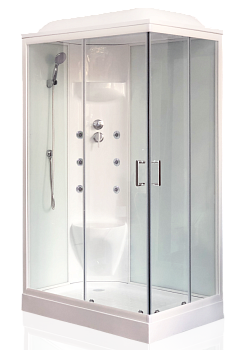 Душевая кабина Royal Bath НР RB8120HP7-WT-L 120х80 прямоугольная с крышей ориентация левая