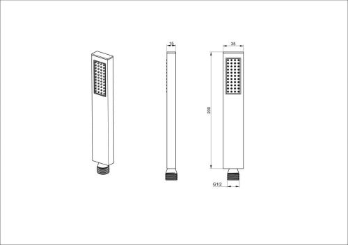 Душевая лейка Wonzon & Woghand WW-88SC06-MB цвет черный - фото 2