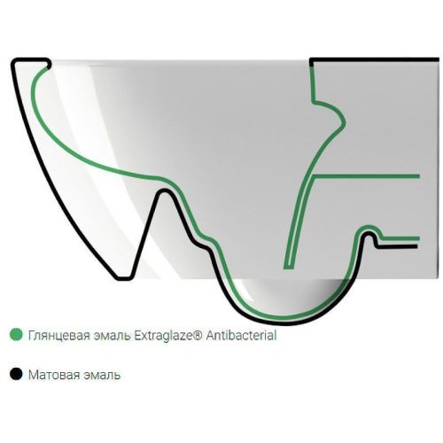 Чаша унитаза подвесная GSI Pura 881526_УЦ/4 цвет черный без сиденья безободковая душевой смыв (неровность при окраске и уколы) - фото 3