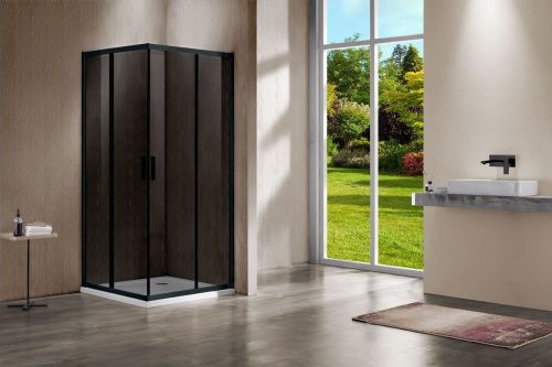 Душевой уголок Vincea Garda VSS-1G900CGB 90х90 стекло тонированное профиль черный без поддона - фото 2