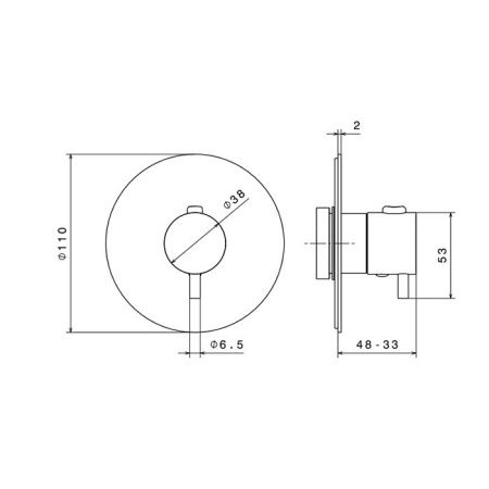 Смеситель для душа Newform XT 67607E.21.018 встраиваемый в стену хром с термостатом
