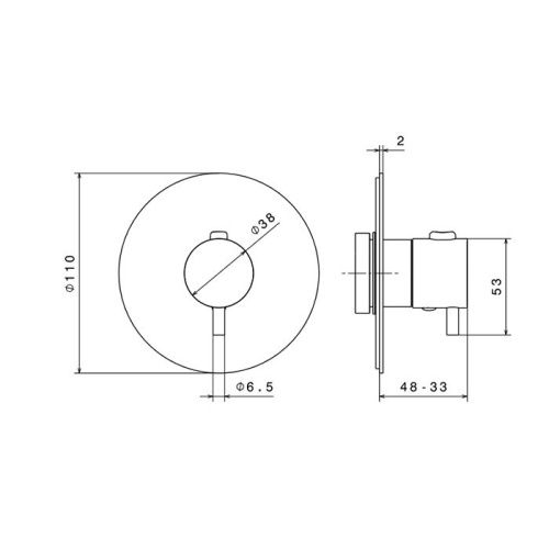 Смеситель для душа Newform XT 67607E.21.018 встраиваемый в стену хром с термостатом - фото 2