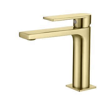 Смеситель AQG Alpha 01ALP100OC на раковину золото