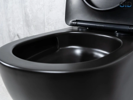 Унитаз подвесной Gid Tornado 62261Y черный с сиденьем микролифт безободковый смыв торнадо