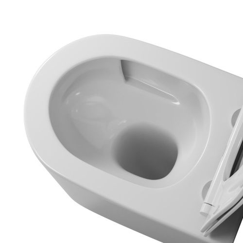 Унитаз подвесной Grossman Торнадо GR-4499SQ белый с сиденьем микролифт безободковый смыв торнадо - фото 4