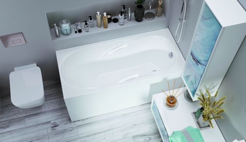 Ванна акриловая 1MarKa MEDEA 01ме1570 150х70 пристенная прямоугольная без каркаса - фото 5