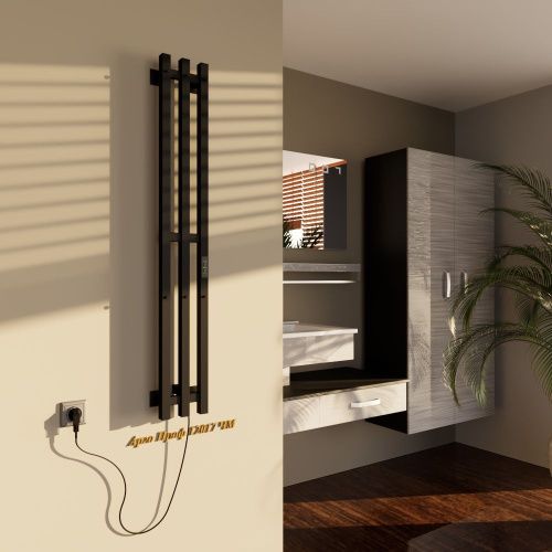 Полотенцесушитель электрический Altasan АргоПроф АргоПроф12017ЧМ 15х120 черный - фото 3