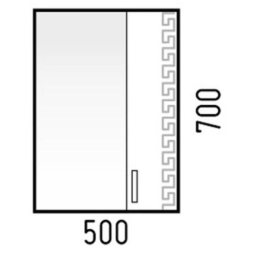 Зеркало-шкаф Corozo Олимп SD-00000695 50х70 подвесной цвет белый - фото 4