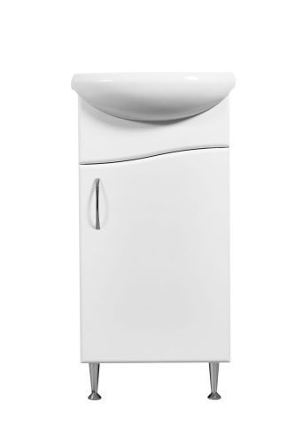 Тумба под раковину Stella Polar Волна SP-00000230 40х20 напольная цвет белый - фото 5