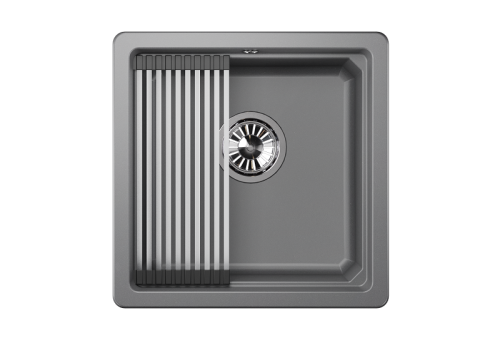 Кухонная мойка Granula Kitchen Space 4501U, АЛЮМИНИУМ 45х45 цвет серый поверхность матовая - фото 2