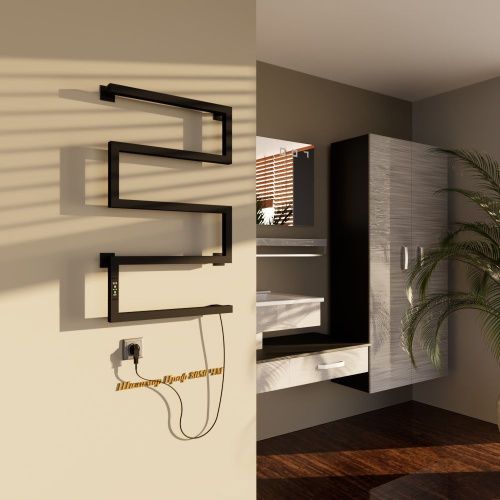 Полотенцесушитель электрический Altasan ШалимарПроф ШалимарПроф8050ЧМ 50х85 черный - фото 3