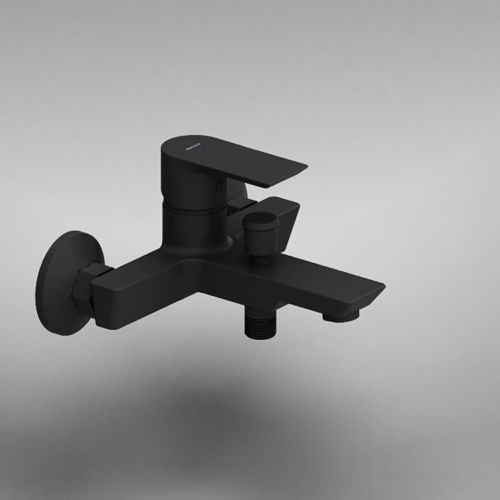 Смеситель для ванны и душа Damixa Apollo 471000300 настенный черный - фото 3