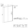 Душевая дверь Niagara Nova NG-64-10A 100х195 стекло прозрачное профиль хром