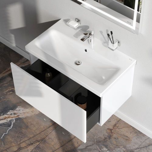 Тумба под раковину Am.Pm Gem M90FHX07521WG 80х40 подвесная цвет белый - фото 4