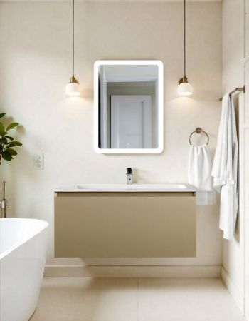 Тумба под раковину Art&Max Latina AM-Latina-1000-1C-SO-BGM 100х50 подвесная цвет бежевый