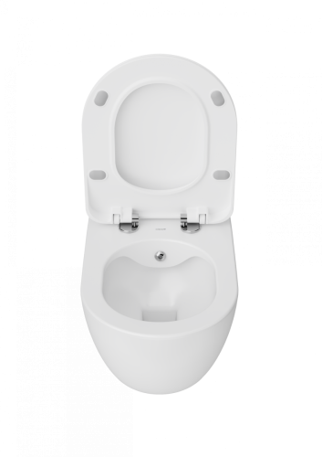 Чаша унитаза подвесная Creavit Free FE322-00CB00E-0000 цвет белый без сиденья душевой смыв - фото 3