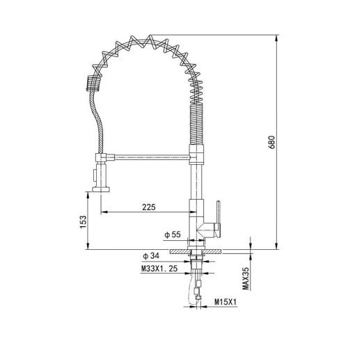 Смеситель для кухни Wonzon & Woghand WW-422903-CR на мойку хром - фото 2