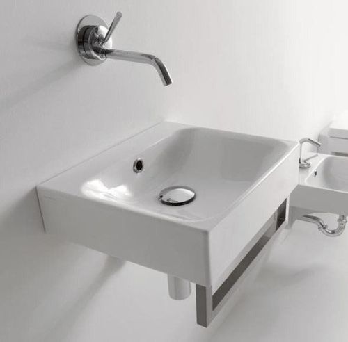 Раковина из сантехнического фарфора Kerasan Cento 353901*0 40х40 подвесная цвет белый без отверстий под смеситель - фото 2