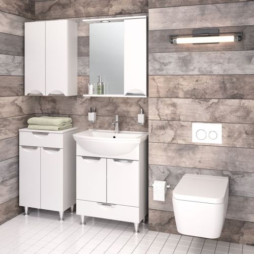 Тумба под раковину Runo БАРСЕЛОНА 00000001035 60х30 напольная цвет белый - фото 3