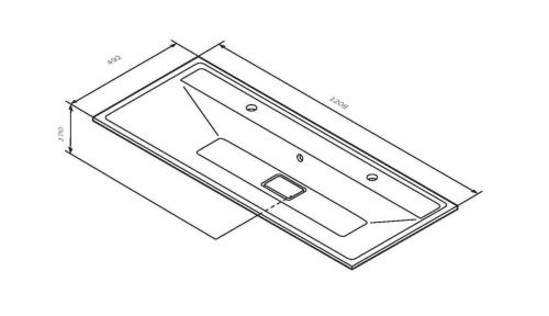 Раковина из искусственного камня Am.Pm Inspire V2.0 M50AWPX1201WG 120х50 встраиваемая цвет белый 2 отверстия под смеситель - фото 3