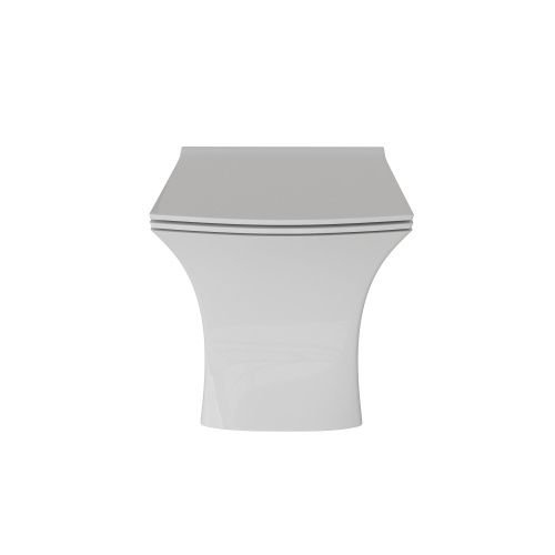 Унитаз подвесной Grossman Санфаянс GR-4461S белый с сиденьем микролифт безободковый каскадный смыв - фото 2