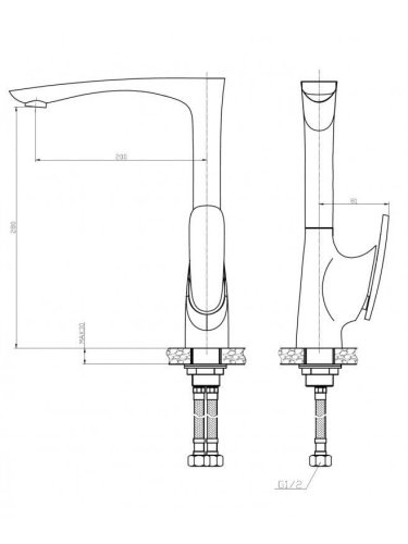 Смеситель для кухни WeltWasser 10000001990 на мойку хром - фото 2